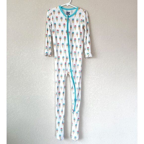 Kickee Pants Ice Cream Zipper Footie Size 5 - Picture 1 of 4